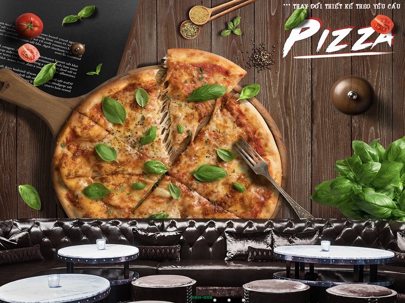 Trang trí quán pizza MNH-006